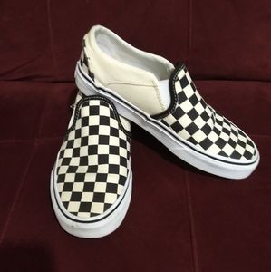 Vans Asher Checkered Slip On Sz 7